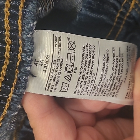 Old Navy 4T blue jean jeggings - Picture 3 of 4